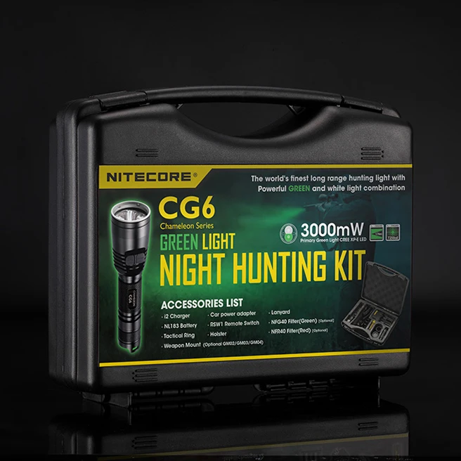 

2017 NITECORE CREE XP-G2 R5 White+Green light CG6 HUNTING Flashlight KIT tools Gear Hunting Enforcement Military Outdoor Search