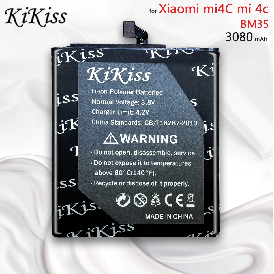 

Free gift+ KiKiss BM35 BM33 BM39 Battery For Xiaomi Mi4C mi4i mi4s mi6 mi 4c 4i 4s 6 Li-ion Polymer Bateria BM38