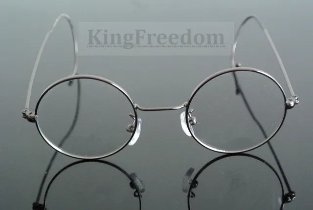 Size 42 44 46 48 50mm Gunmetal Vintage Round Reading Glasses Full Rim +100 +150 +175 +200 +225 +250 +300 +325 +350 +375 +400 +6 44mm