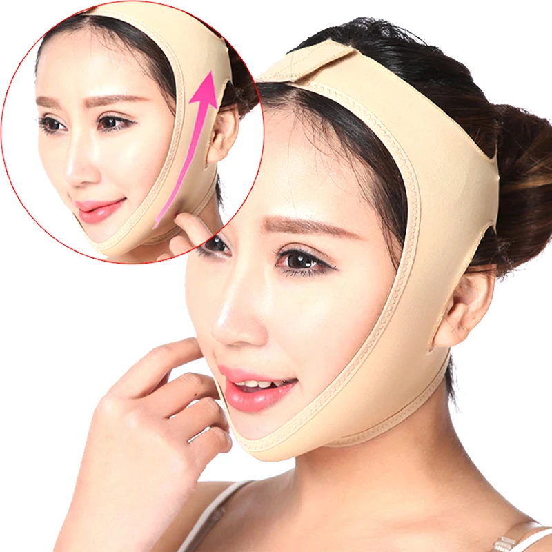 Breathable Face V Shaper Facial Slimming Bandage Relaxation Lift Up Belt Shape Lift Reduce Double Chin Face Thining Band Massage