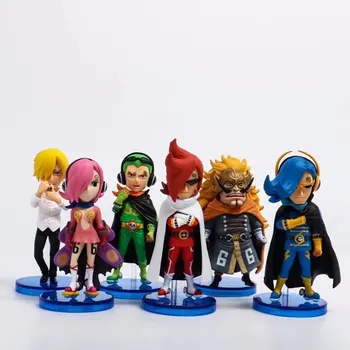 

Anime One Piece Vinsmoke Reiju Sanji Yonji Vinsmoke Family PVC Action Figures Collectible Model Toys Doll 8cm 6pcs/set