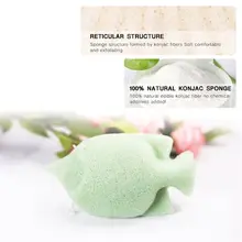 Тропические рыбы 7 цветов Лицевая ГУБКА Konjac Губка косметический спонж уход за лицом, очищение губка натуральный аморфофаллюс коньяк Puff Умывания слишком