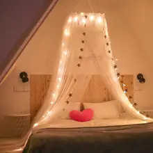 Летнее Детское постельное белье принцессы, москитная сетка, романтическая круглая кровать для маленькой девочки, москитная сетка, покрывало на кровать, навес для спальни
