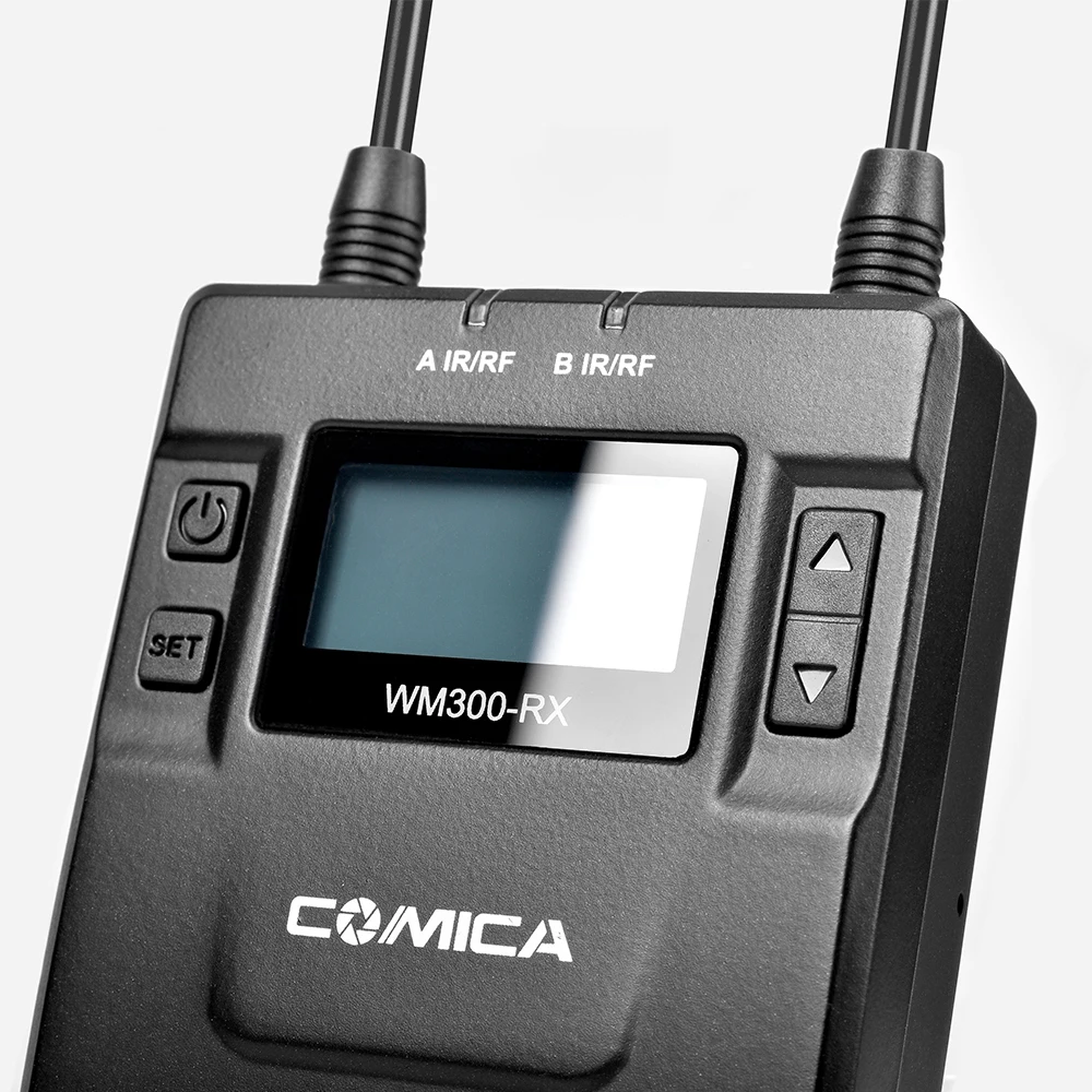 COMICA CVM-WM300 UHF 96-каналов металлический Беспроводной микрофон Dual-передатчик приемник-1 шт.), 120 м бесперебойная запись для видеокамеры DSLR