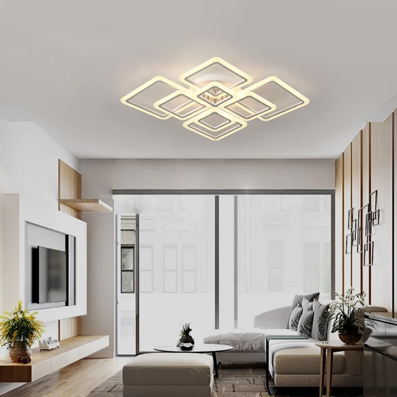 Modern Acrylic LED Ceiling light Overhead Frame Large Deluxe Ceiling lamp Living Room Dining Room Bedroom Study Lighting100 240V