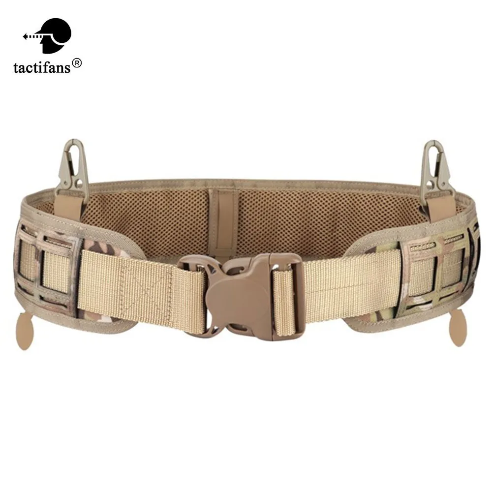 

Tactical Modular Loading Padded Molle PALS Slim Waist Belt Quick Release Combat Battle Army Laser Cut Nylon Hunting Accessories