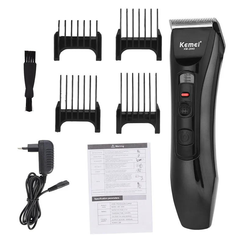 Профессиональная машинка для стрижки волос Kemei перезаряжаемый триммер для удаления волос набор электробритва триммер для бороды машинка для стрижки волос Бритва 45