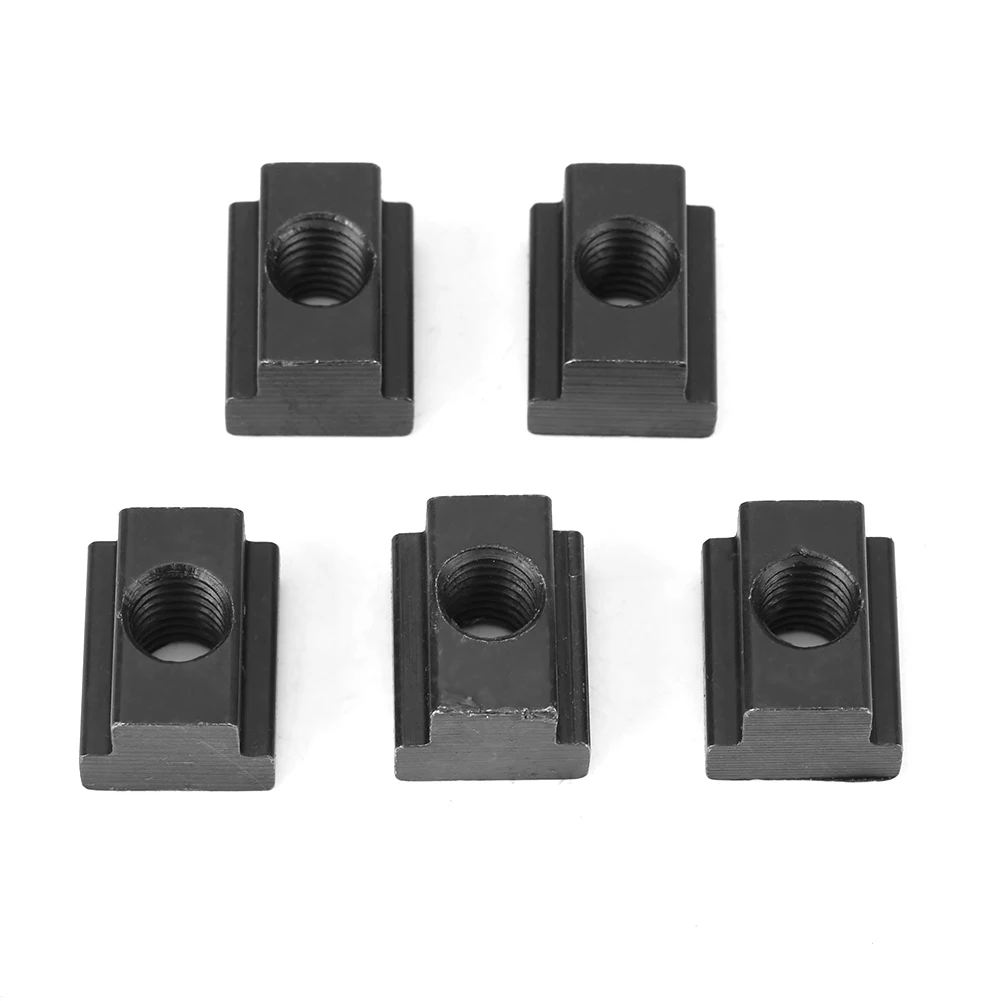 

5 pcs Black Oxide Finish T Slot Nuts Threads Fit Into T-slots In Machine Tool Tables In Machine Tool Tables Auto Replacement