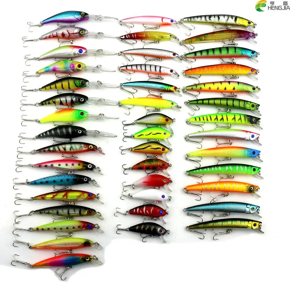 2016 Minnow HENGJIA 43pcs Lot Fly Fishing Lure Set China Hard Bait Jia Lure Wobbler Carp