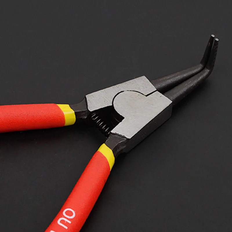 Hot Sale New Arrial 7Inch Professional Circlip Pliers Kit Straight Snap Ring Pliers 90 Degree Bent Circlip Nipper DIY Hand Tools 2