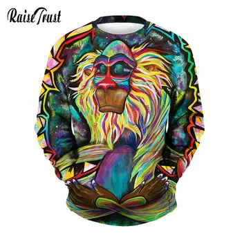 

Raise Trust Men's/Women's Casual Pullover Hoodies Funny Print Monkey duck 3d Hoodies Fashion Long Sleeve Sweatshirts Harajuku