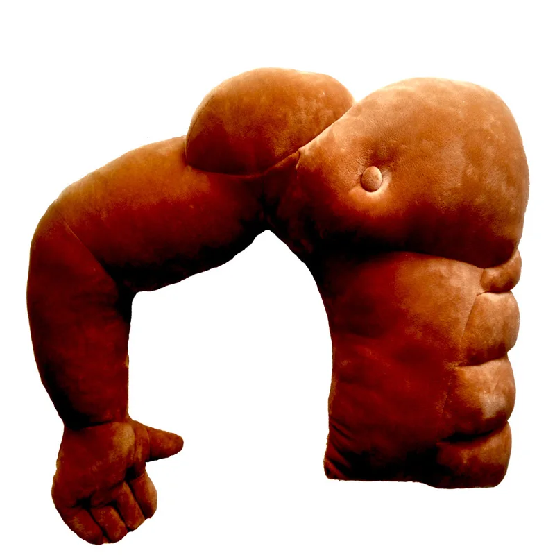 

Dark brown arm muscles fierce boyfriend cushion pillow plush pillow