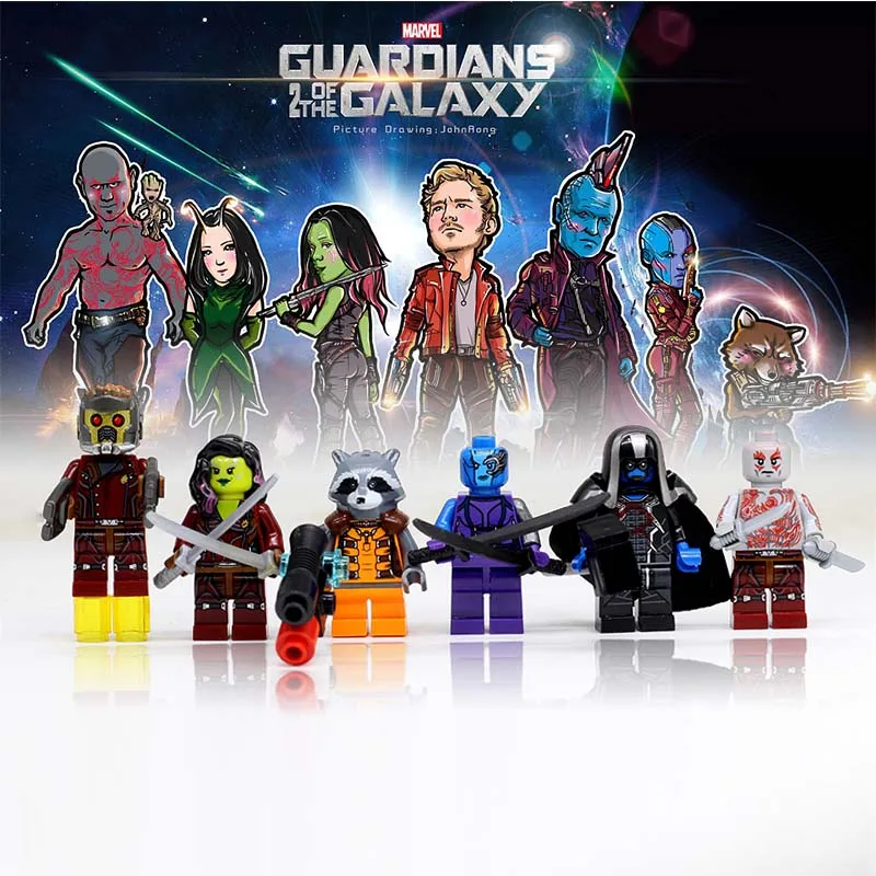 

Marvel SuperHeroes mini figures Avengers Guardians of the Galaxy legos compatible minifigures model building blocks bricks toy