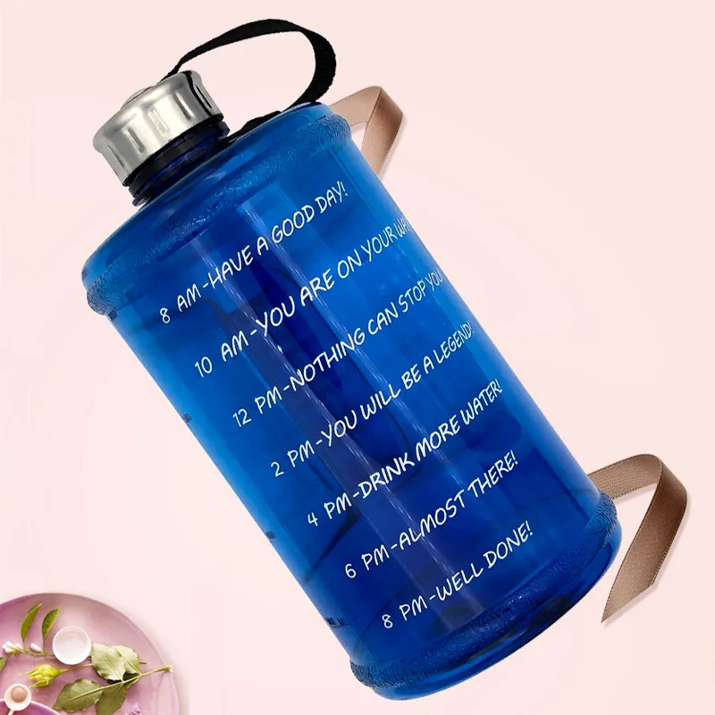 2.2L большая емкость Спортивная бутылка для спортзала большая чайник наружная Спортивная бутылка для кемпинга пикника портативная бутылка для воды - Цвет: Blue