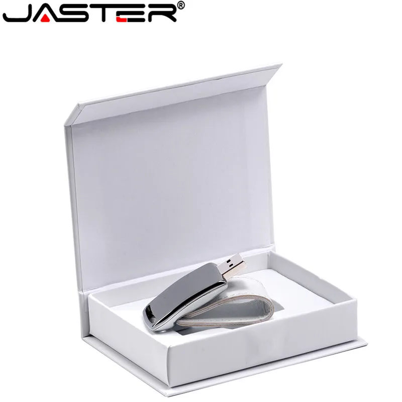 JASTER Пользовательский логотип для подарков 2,0 флеш-накопитель 32 ГБ 4 ГБ 8 ГБ 16 ГБ Флешка Кожа Usb+ белая коробка(более 10 шт бесплатный логотип