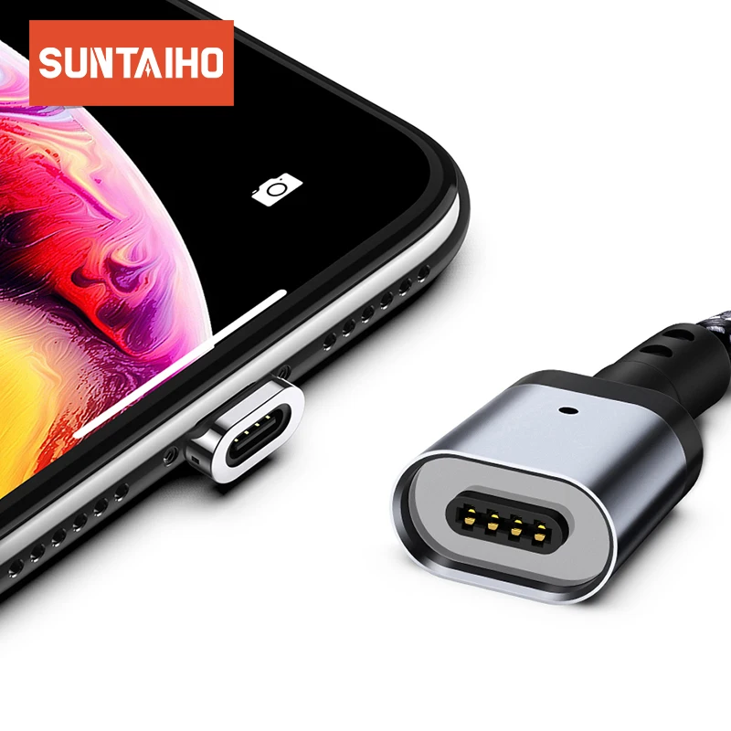 Suntaiho Магнитный usb зарядный кабель для iphone micro c переходник зарядного устройства