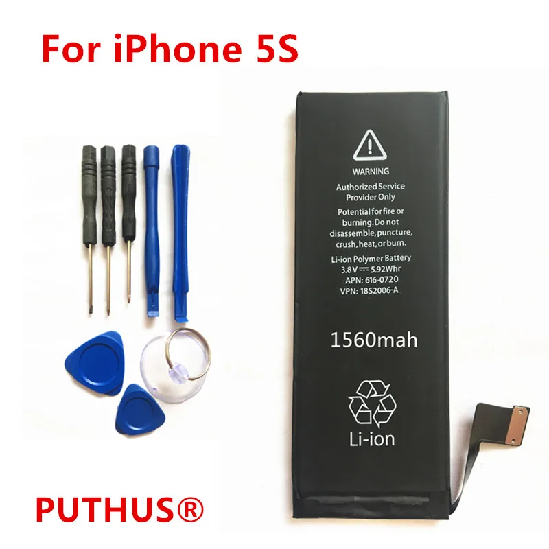 100% Новинка для iphone 5S 5c аккумулятор 1560 мАч 3 8 в Сменный 5C + набор инструментов