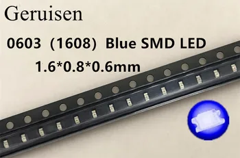 

Small BLUE lamp beads 0603 SMD LED 0603 BLUE Light-emitting diodes 460-470nmFree Shipping 4000pcs/lot