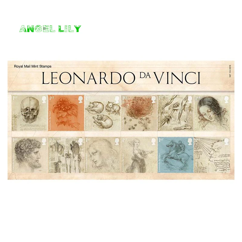 Onado Da Vinci Королевская почта все новые памятные почтовые марки папка для сбора A0309