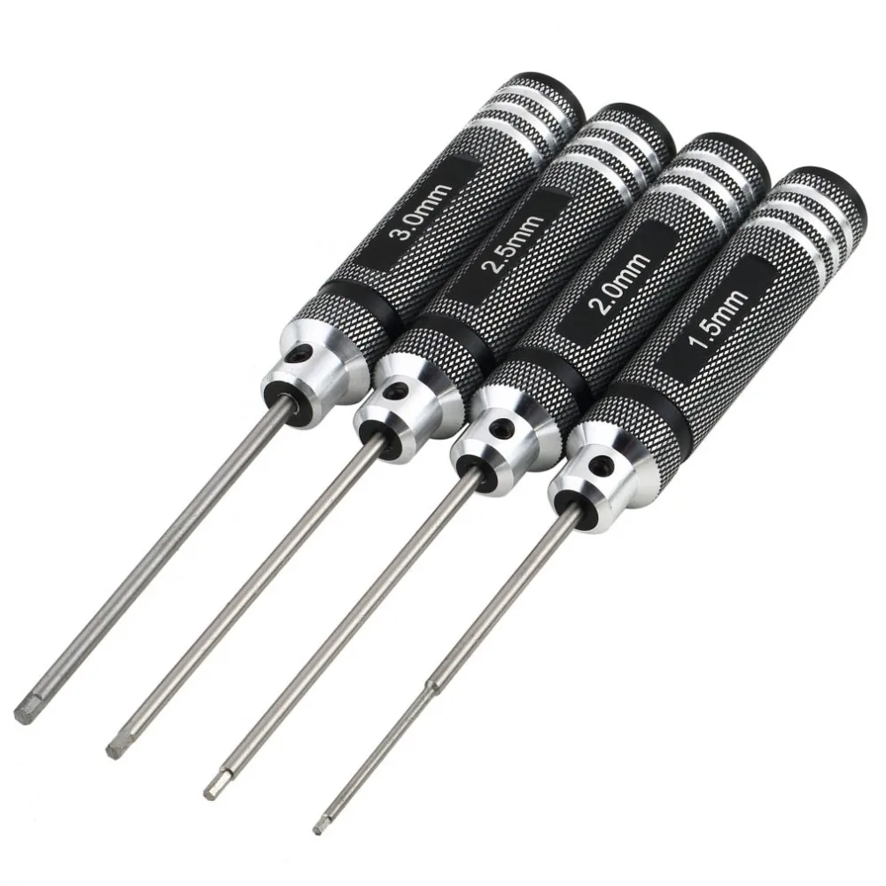 

4PCS Hex Screw Driver Tool Kit For RC Helicopter Plane Transmitter Car