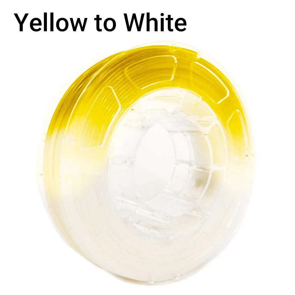 Yellow to White TOPZEAL 3D принтер PLA изменение температуры цветная нить, точность измерения+/-0,05 мм, 1 кг катушка, 1,75 мм - Цвет: Yellow to White