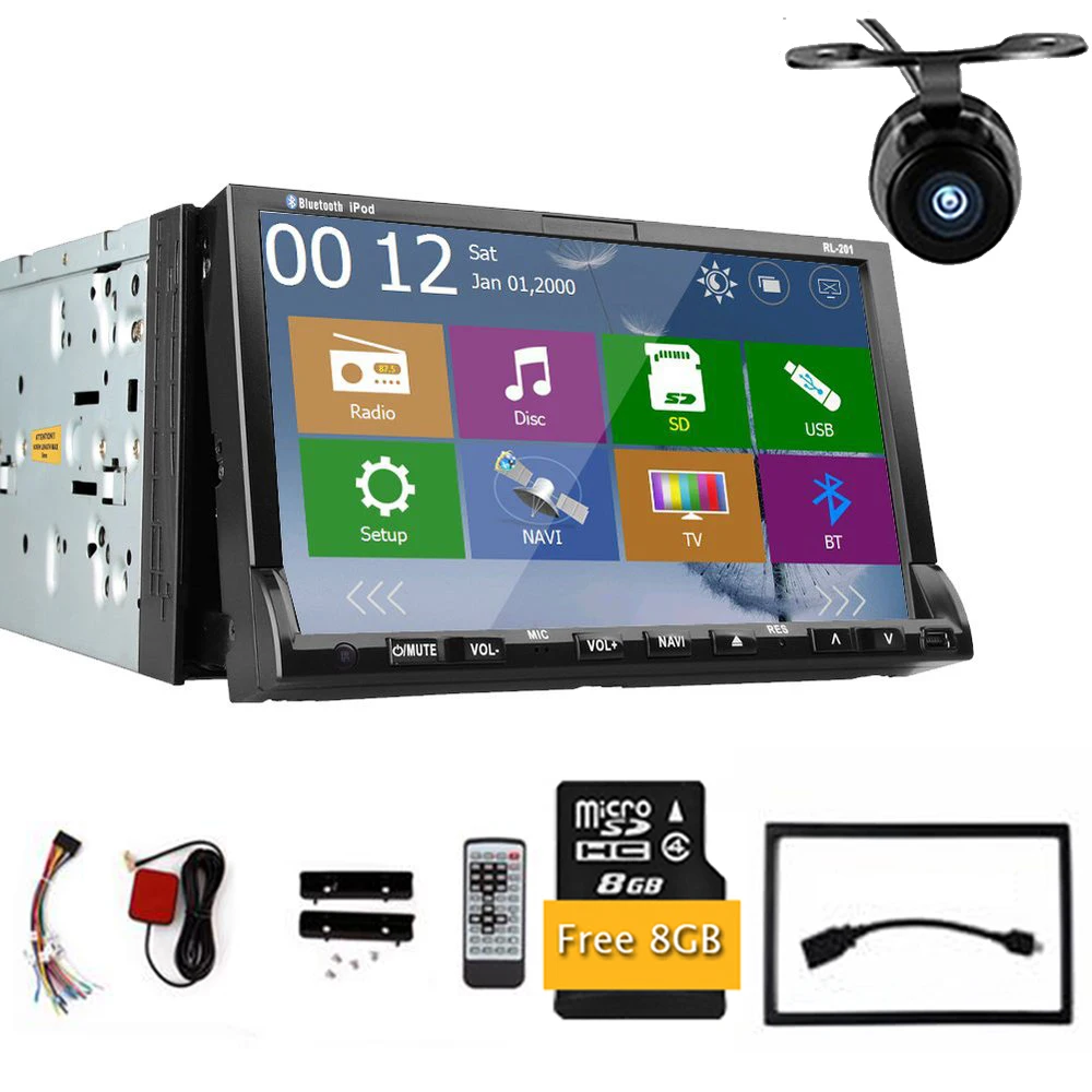 Car DVD player radio Double 2 DIN In Dash Satellite GPS Car stereo Video LCD Touch screen