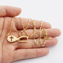 Custom Infinity Name Necklace Personalized Nameplate Charm Necklaces Valentine's Day Gift Women Jewelry With Twisted Chain romantic custom infinity name necklace personalized two nameplate promise charm necklaces valentine s day gift women jewelry bff