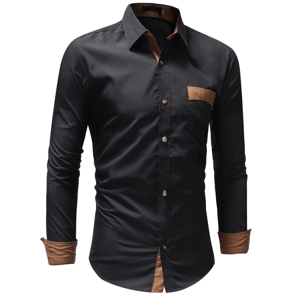New 2018 Autumn Cotton Dress Shirts High Quality Mens Casual Shirt Fashion Design Men Plus Size XXXL Slim Fit Social Shirts