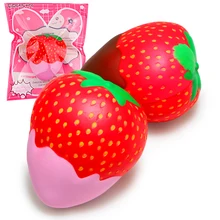 

Jumbo Chocolate Jam Strawberry Squeeze Squishy Slow Rising Cream Scented Bread Cake Kid Toy Gift