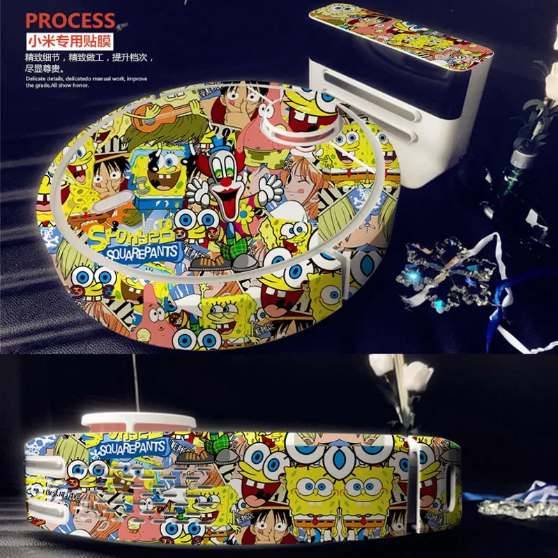Виниловая наклейка Spongebob для Xiaomi Robot Cleaner MI защитная пленка 17829 | Бытовая техника