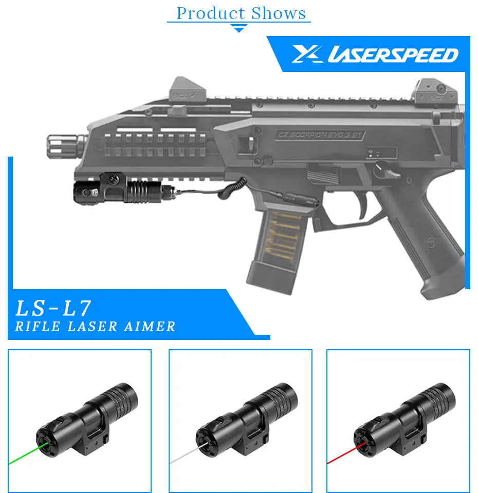 Laserspeed Охота Лазерная стрельба армии AR15 AK 47 M4 Пикатинни открытый Лазерная винтовка прицела Принадлежности для охоты Laserpointer