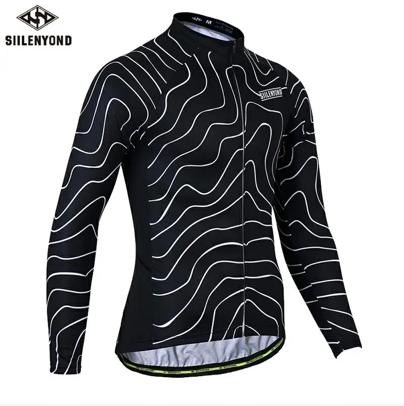 CBJ-SY-S3101 SIILENYOND Велоспорт Джерси с длинным рукавом Mtb езда дорожный велосипед рубашки одежда велосипед одежда горные майки invierno mujer - Цвет: CBJ-SY-S3101