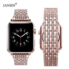 Роскошные Стразы, бриллиантовый ремешок для apple watch 44 мм 42 мм 40 мм 38 мм металлический ремешок из нержавеющей стали для iWatch серии 5 4 3 2 1