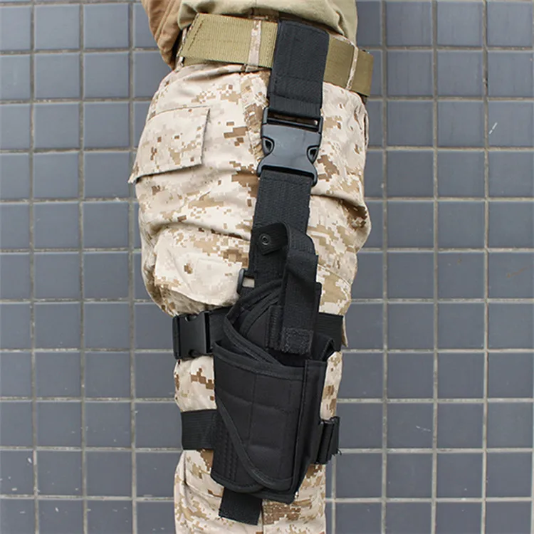 Один размер подходит для всех правой кобуры для оружия Военная Тактическая охотничья кобура для ног сумка для Glock 17 19 23 32 36 Beretta m9 92