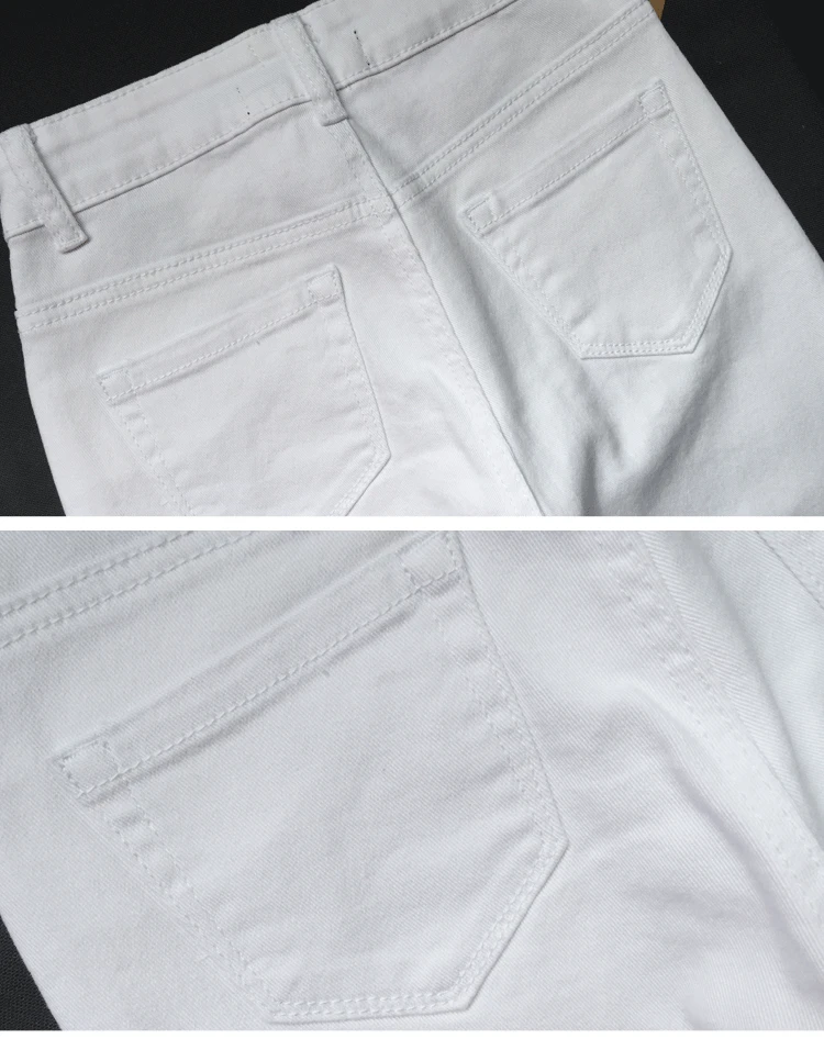2017 Women Brand Clothing Skinny White Jeans New Street Style Popular Cotton Slim Pencil Pants High Waist Female Denim Pant Jean (13)