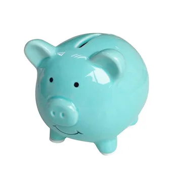 

HOT Cute Ceramic Keepsake Piggy Bank Saving Cash Coin Money Box Children Toy Kids Gifts Home Collection Decorative Money Box