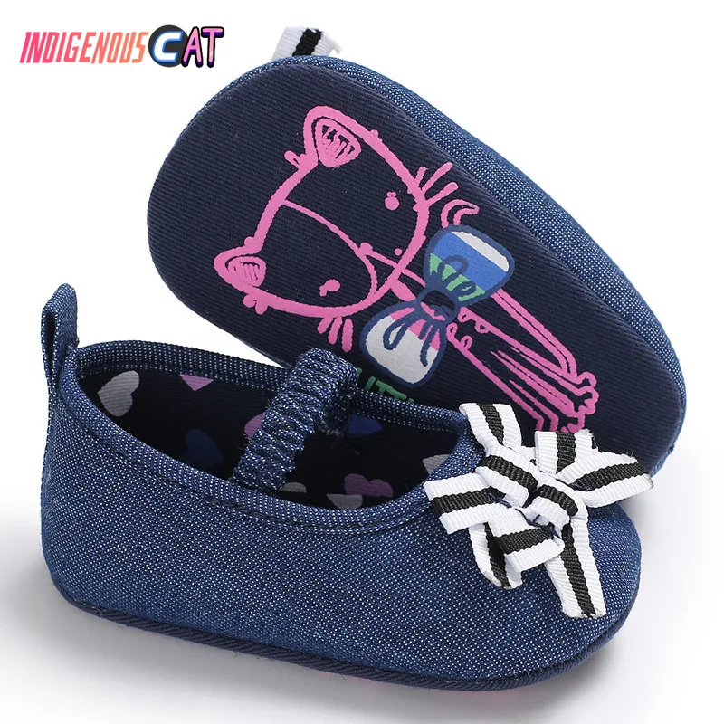 

Girls Summer Cute Tartan Princess Style Bowknot Breathable Non-slip Soft Bottom Cack First Walkers 0-18M Crib Shoes