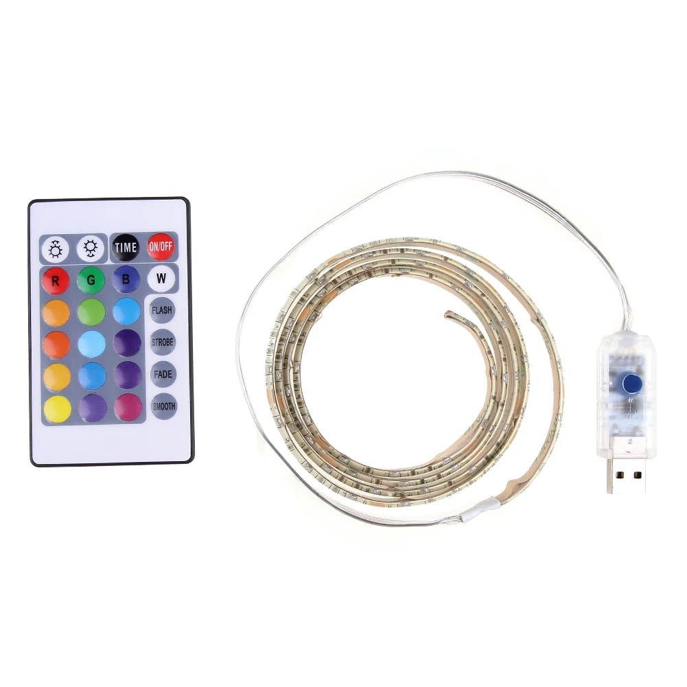

60LED USB Fairy String Lights Waterproof Christmas Decor Light Festival Party Home Garden Decor Lamp + 24 Key Remote Control