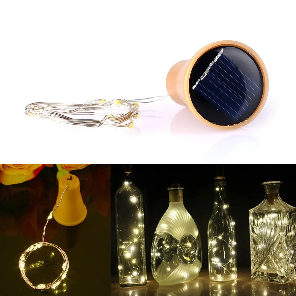 

50CM LED Bottle Stopper Solar Cork Shape Light String Outdoor DIY Starry
