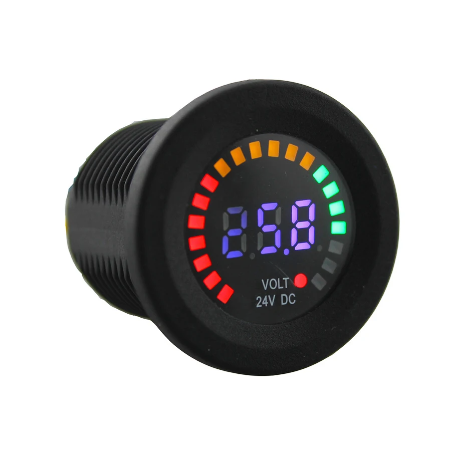 24V Voltmeter for Car Motorcycle RV ATV Marine Boat Monitor Range 5V