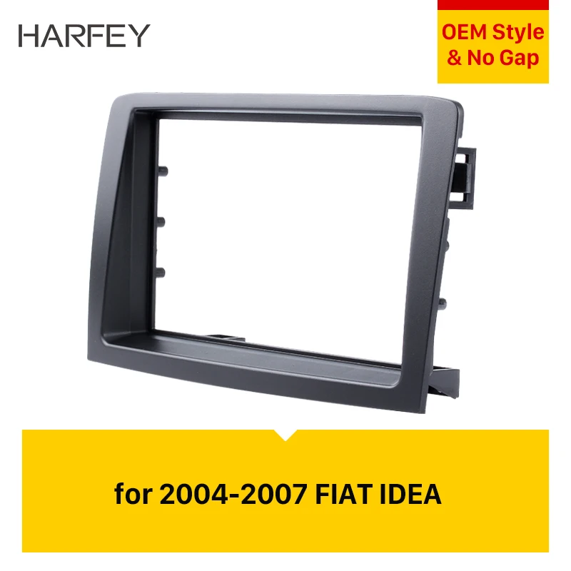 

Harfey Double Din Black Car Stereo for 2004 2005 2006 2007 FIAT IDEA CD Trim Refitting DVD Player Frame Fascia Dash Mount Kit
