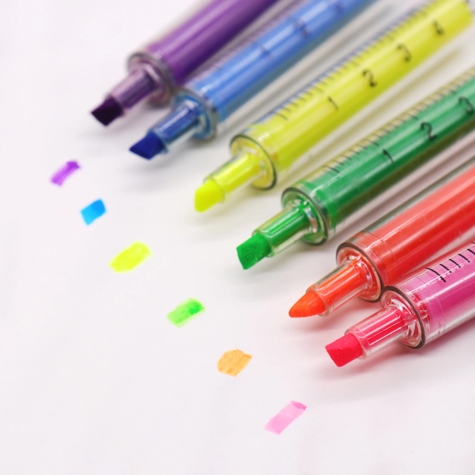 6 шт./партия разных цветов, милый художественный маркер для рисования, ручка для медсестры, игла в форме шприца, флуоресцентная ручка, канцелярские принадлежности