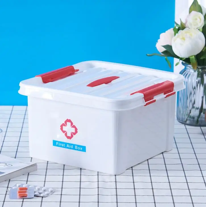 

BBJ106-Free Shipping 3M Plastic Household Medicine Box First Aid Kit Small Medicine Box Baby Infant Child Drug Storage Box