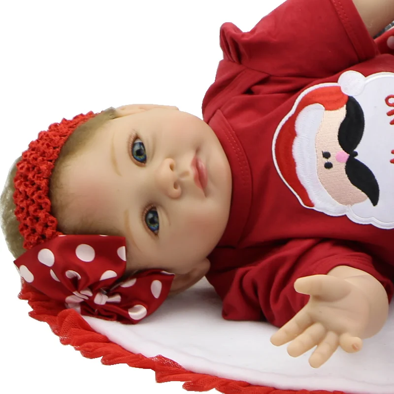 22 Inch Fashion Doll Reborn Babies Silicone Baby Dolls Realistic Girl