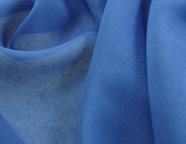 

3 meters 150cm 59" width blue gauze georgette chiffon thin fabric summer dress skirt blouse curtains materials MM152