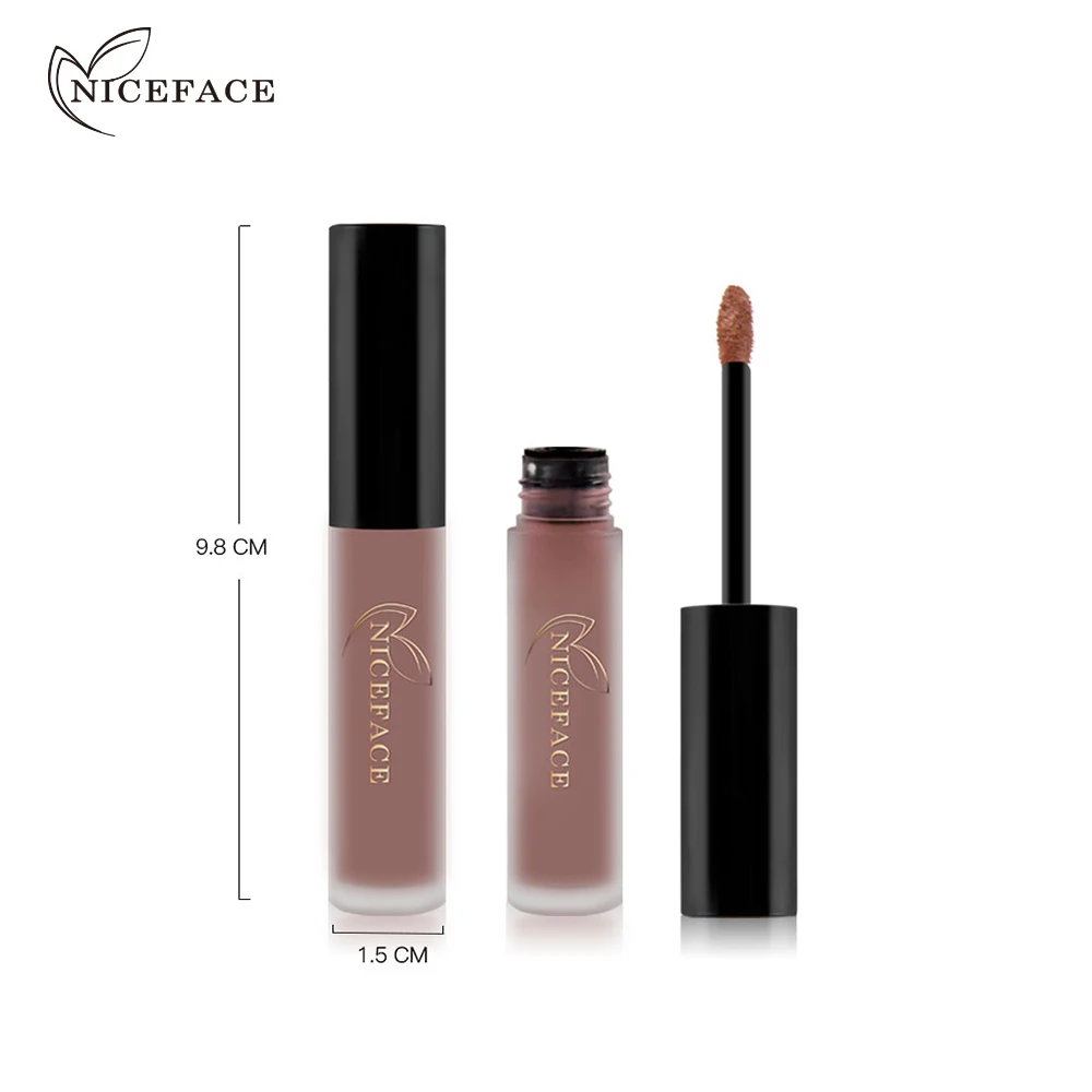 Niceface 12 цветов водостойкий матовый бриллиантовый Гладкий Блеск для губ