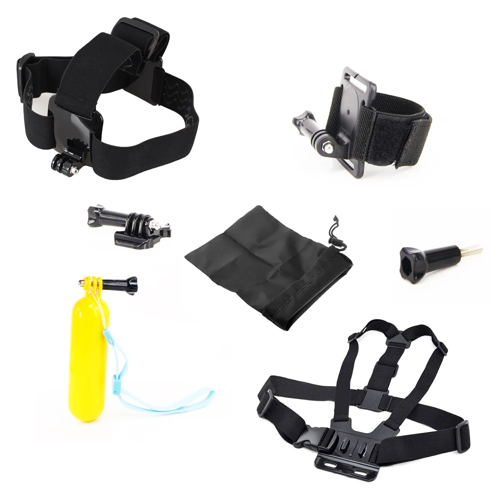 ZJM For Gopro Accessories Kit Hand Mount Strap + Chest Belt Head