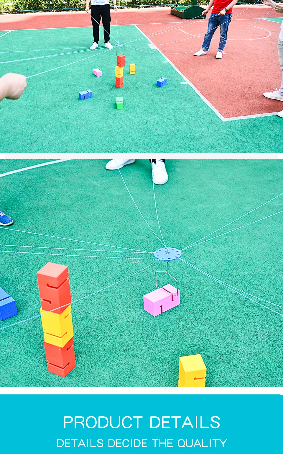 Kids School Together to Build Tower Games Kindergarten Teamwork Outdoor Fun Sports Toy Children Kids Sensory Training Toy Games