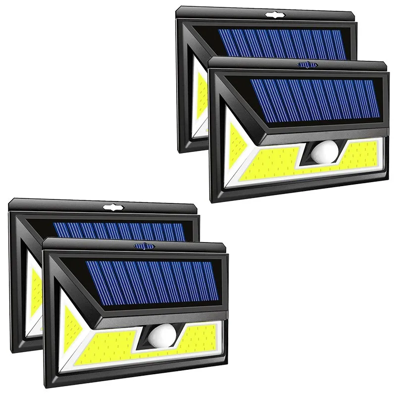 4 Pack 76 LED COB Solar Garden Motion Sensor Wall Light Waterproof Lamp Wide Lighting Angle Outdoor Luz Led Para Exterior | Освещение