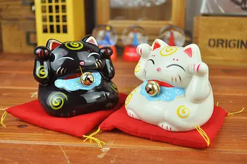 

Lucky Mini Cat Piggy Bank Signify Budget Saving Money Coin Box Ceramic Sets